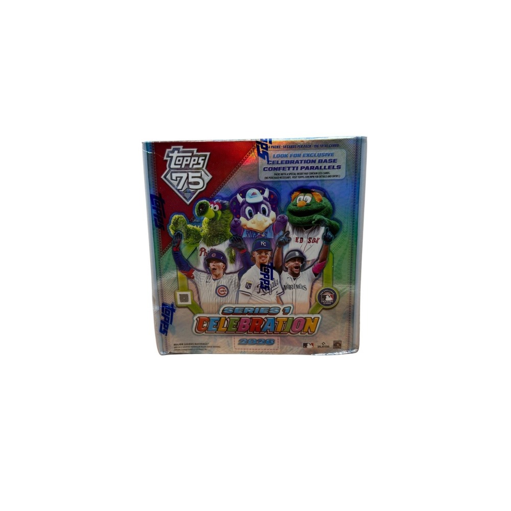 Topps 2026 Series 1 Celebration MLB Mega Box 196 Cards Sealed Confetti Parallels